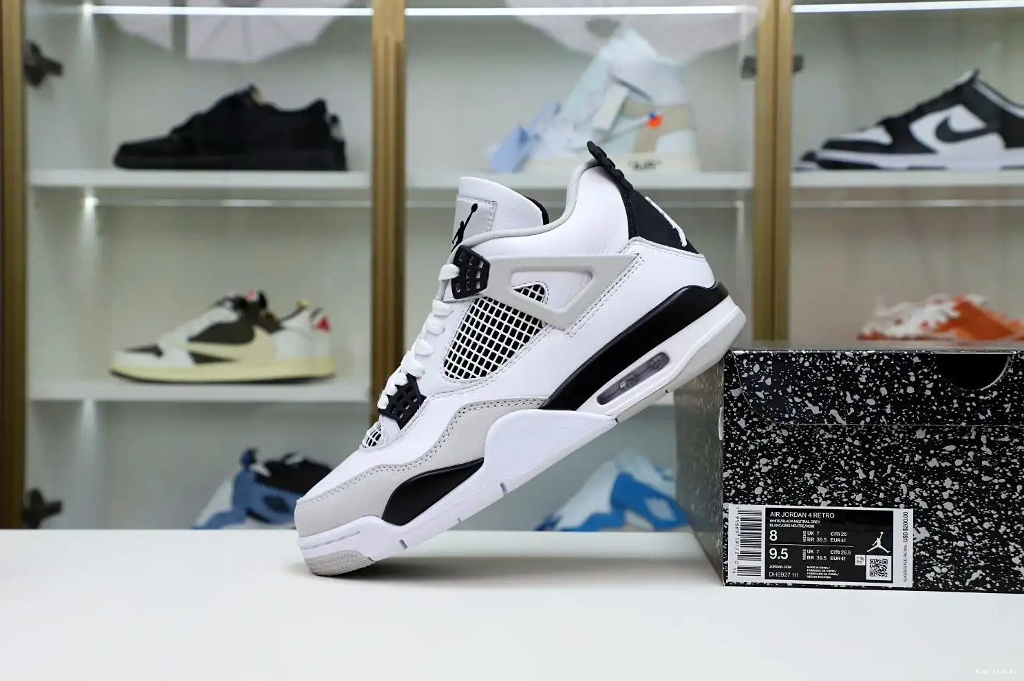 AIR BLACK MILITARY Kimikick JORDAN 4 0816